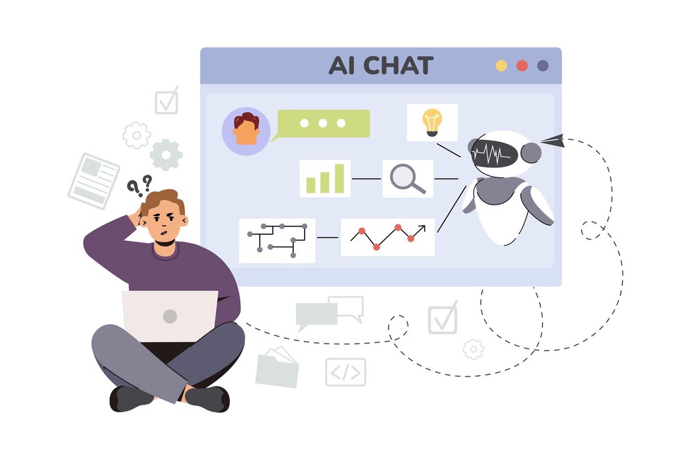 An AI chat image representing AI bias.